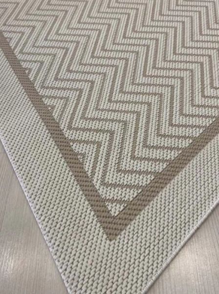 Refrom Halı 9717 Bej Beyaz Jüt Sisal Toz Vermez Modern Salon Halısı Yolluk Hol Kilim