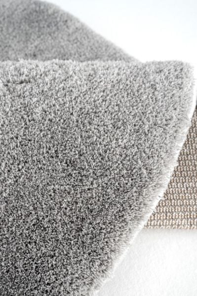 Eko Halı Lotto LT Plain Grey Yumuşak Dokulu Modern Hav Vermez Yuvarlak Shaggy Halı