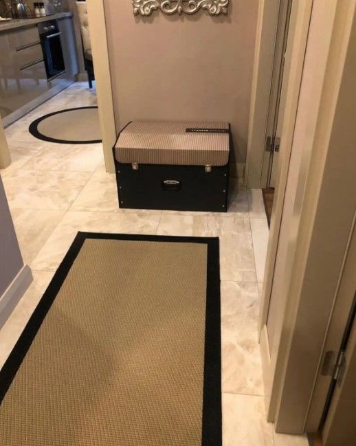 Refrom Halı 9716 Bej Siyah Jüt Sisal Toz Vermez Modern Salon Halısı Yolluk Hol Kilim