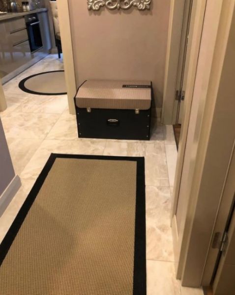 Refrom Halı 9716 Bej Siyah Jüt Sisal Toz Vermez Modern Salon Halısı Yolluk Hol Kilim