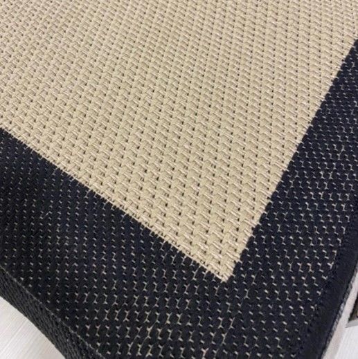Refrom Halı 9716 Bej Siyah Jüt Sisal Toz Vermez Modern Salon Halısı Yolluk Hol Kilim