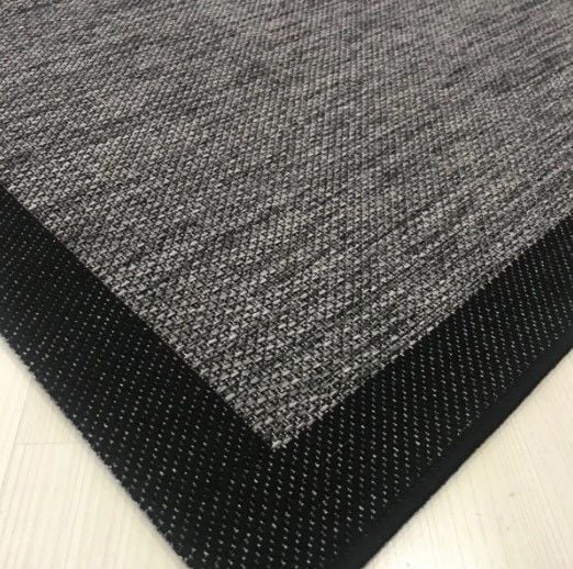 Refrom Halı 9714 Gri Siyah Jüt Sisal Toz Vermez Modern Salon Halısı Yolluk Hol Kilim