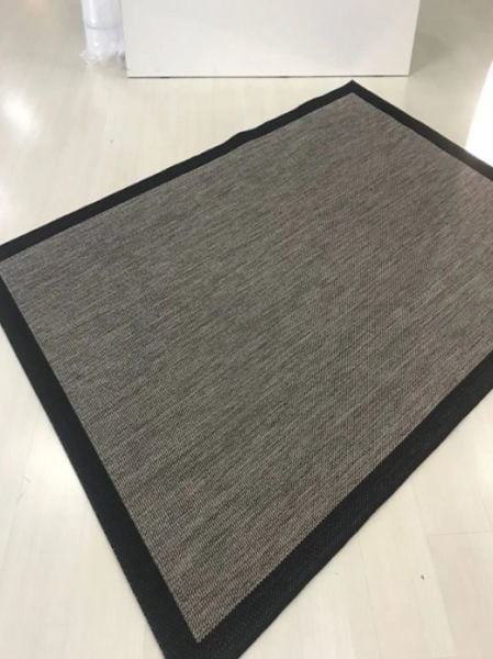 Refrom Halı 9715 Vizon Siyah Jüt Sisal Toz Vermez Modern Salon Halısı Yolluk Hol Kilim