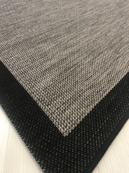 Reform Halı 9715 Vizon Siyah Jüt Sisal Toz Vermez Modern Salon Halısı Yolluk Hol Kilim