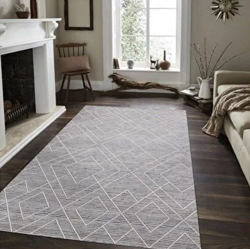 Merinos Country Koleksiyonu 36230 095 Gri Dokuma Modern Salon Mutfak Halısı Yolluk
