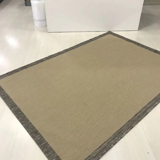 Refrom Halı 9709 Bej Kahve Jüt Sisal Toz Vermez Modern Salon Halısı Yolluk Hol Kilim
