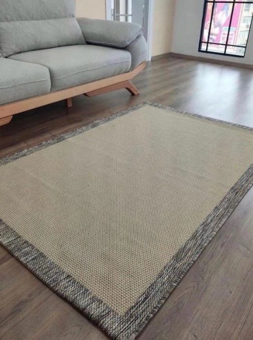 Reform Halı 9709 Bej Kahve Jüt Sisal Toz Vermez Modern Salon Halısı Yolluk Hol Kilim