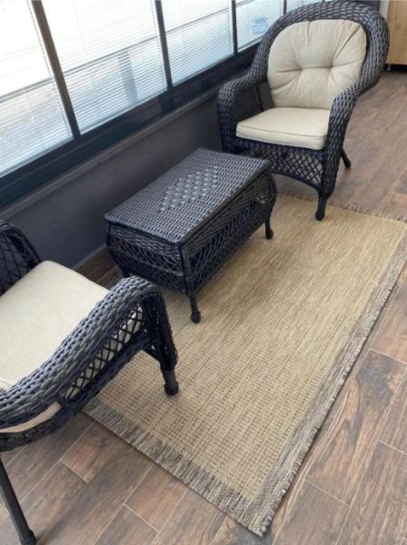 Refrom Halı 9509 Bej Kahve Jüt Sisal Toz Vermez Modern Salon Halısı Yolluk Hol Kilim