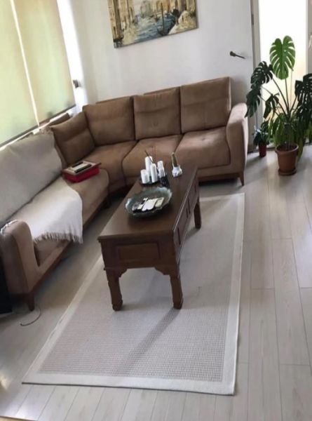 Refrom Halı 9427 Beyaz Krem Jüt Sisal Toz Vermez Modern Salon Halısı Yolluk Hol Kilim