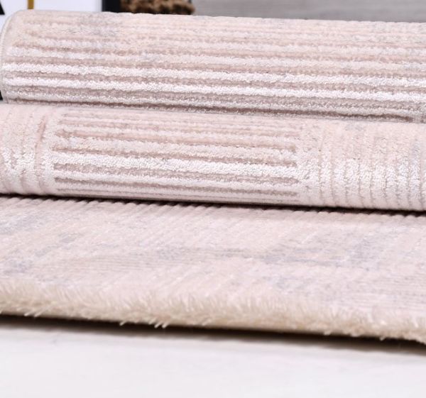 Crea Halı Klein 2318AK Krem Akrilik Dokuma Modern Salon Halısı My Crea Home