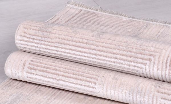 Crea Halı Klein 2318AK Krem Akrilik Dokuma Modern Salon Halısı My Crea Home