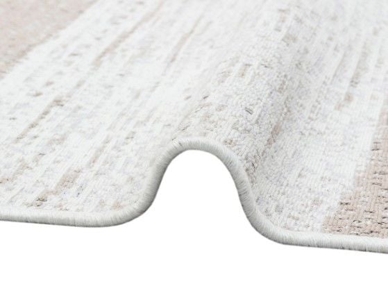 Eko Halı Arya 06 Çift Taraflı Yıkanabilir Krem Kilim Hav Toz Vermez Yolluk Mutfak Halısı