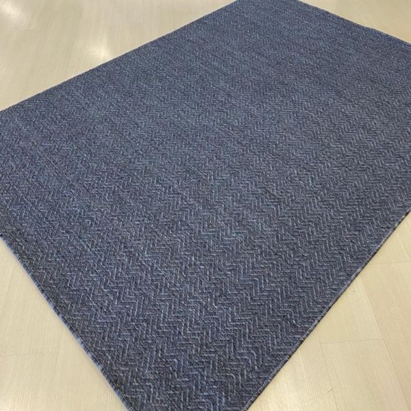 Reform Halı 6044 Nepal Sisal Mavi Bukle Örgü Saçaklı Modern Salon Halısı Koridor Hol Halı Yolluk