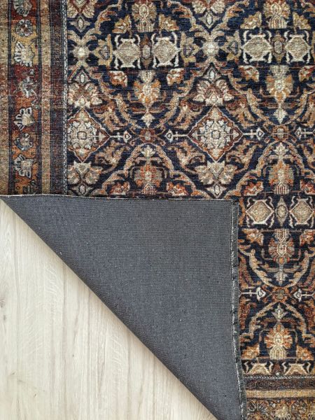 Base Vintage Kaymaz Taban Kilim Retro Eskitme Halı Yolluk B8