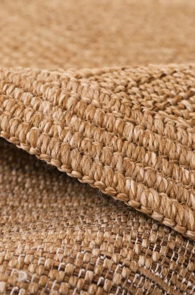 Boho 01 Naturel Yuvarlak Jüt Halı Yolluk Jüt Taban Jüt Kilim Hasır Halı Otantik Bohem Halı