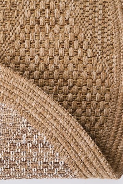 Boho 01 Naturel Yuvarlak Jüt Halı Yolluk Jüt Taban Jüt Kilim Hasır Halı Otantik Bohem Halı