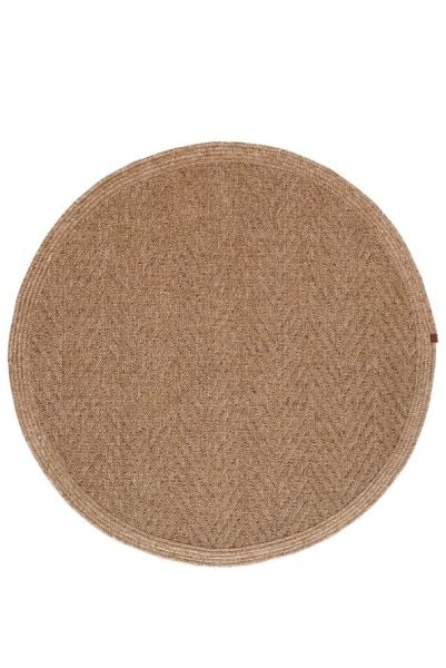 Boho 02 Naturel Yuvarlak Jüt Halı Yolluk Jüt Taban Jüt Kilim Hasır Halı Otantik Bohem Halı