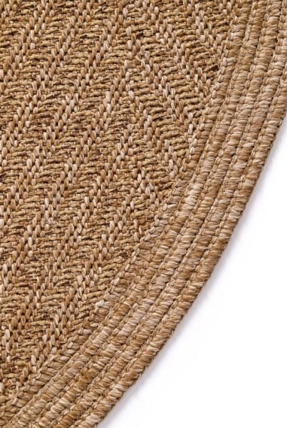 Boho 02 Naturel Yuvarlak Jüt Halı Yolluk Jüt Taban Jüt Kilim Hasır Halı Otantik Bohem Halı