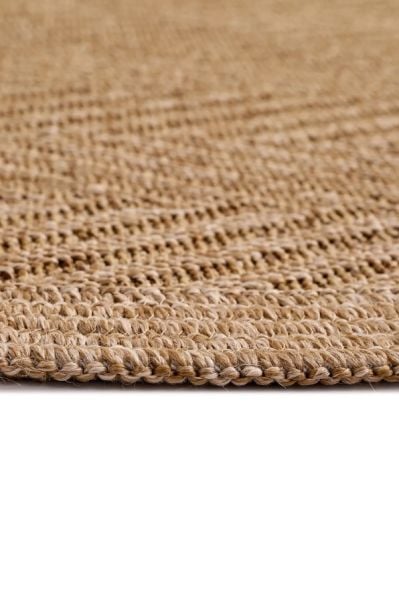 Boho 02 Naturel Yuvarlak Jüt Halı Yolluk Jüt Taban Jüt Kilim Hasır Halı Otantik Bohem Halı