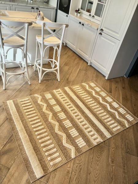 Seyran Halı Marakeş 676 Sarı İskandinav Kabartmalı Modern Dokuma Halı