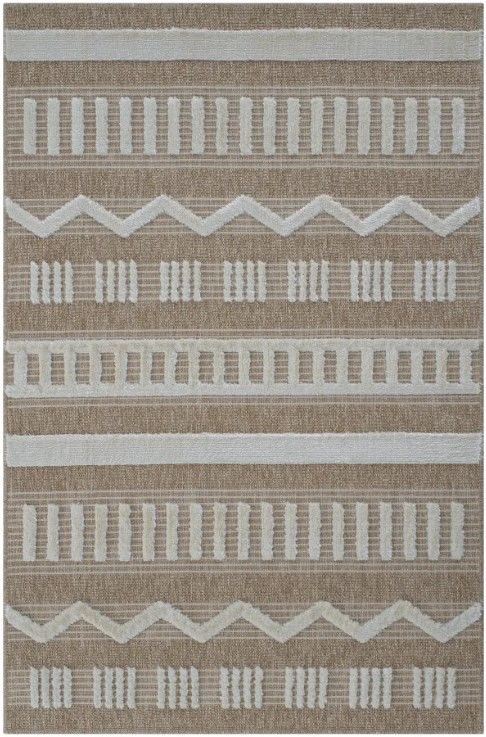 Seyran Halı Marakeş 676 Krem İskandinav Kabartmalı Modern Dokuma Halı