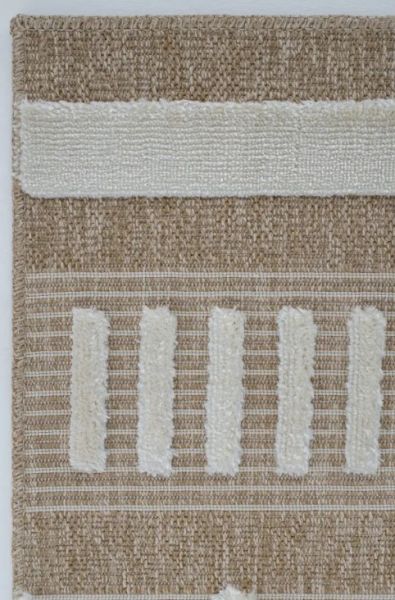 Seyran Halı Marakeş 676 Krem İskandinav Kabartmalı Modern Dokuma Halı