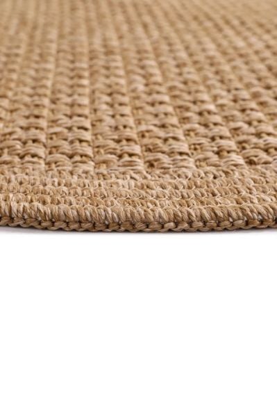 Boho 03 Naturel Yuvarlak Jüt Halı Yolluk Jüt Taban Jüt Kilim Hasır Halı Otantik Bohem Halı
