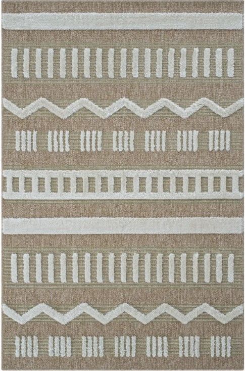 Seyran Halı Marakeş 676 Yeşil İskandinav Kabartmalı Modern Dokuma Halı