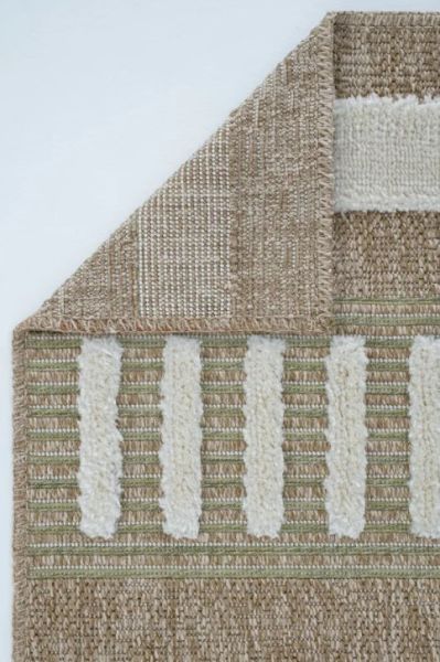 Seyran Halı Marakeş 676 Yeşil İskandinav Kabartmalı Modern Dokuma Halı