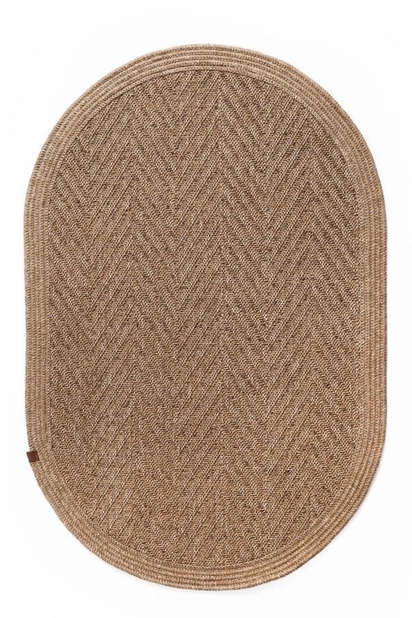 Boho 04 Naturel Yuvarlak Jüt Halı Yolluk Jüt Taban Jüt Kilim Hasır Halı Otantik Bohem Halı