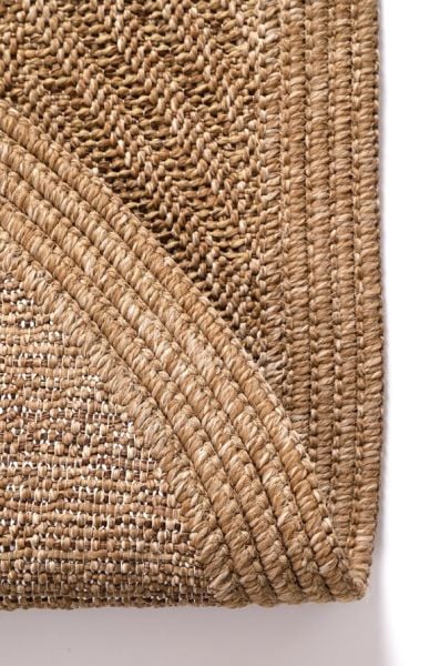 Boho 04 Naturel Yuvarlak Jüt Halı Yolluk Jüt Taban Jüt Kilim Hasır Halı Otantik Bohem Halı