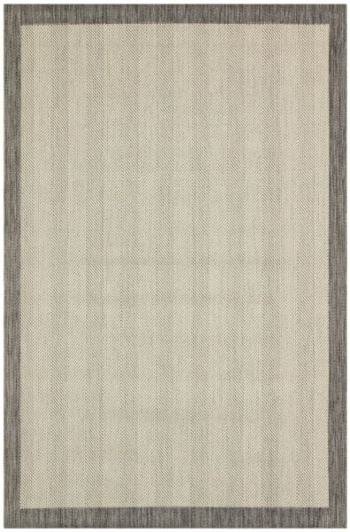 Lodz Bordürlü Sisal Hav Toz Vermeyen Dokuma Halı Hasır Gri Modern Kilim