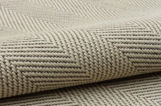 Lodz Bordürlü Sisal Hav Toz Vermeyen Dokuma Halı Hasır Gri Modern Kilim