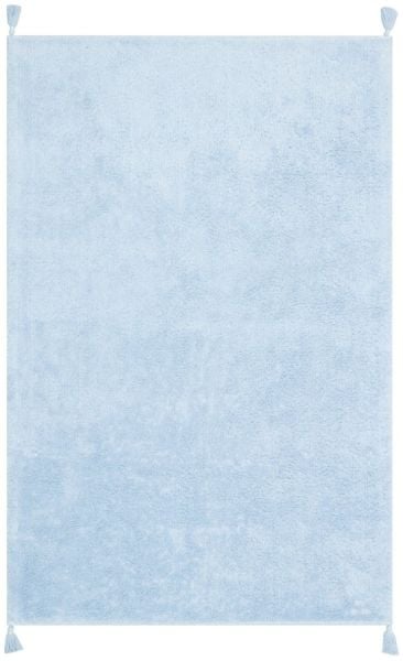 Eko Halı Cotton Bonn Mavi Kaymaz Taban Yıkanabilir Natural Pamuk Bebek Çocuk Odası Halısı