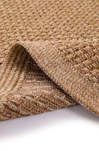 Boho 05 Naturel Yuvarlak Jüt Halı Yolluk Jüt Taban Jüt Kilim Hasır Halı Otantik Bohem Halı