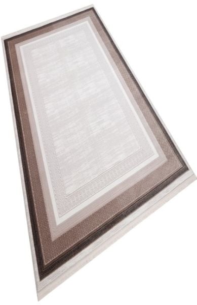 Türkmen Halı Stella 20407 Bej Kahve Akrilik Modern Salon Mutfak Halısı Yolluk Hol Halı