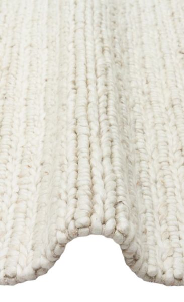 Eko Halı Jade 01 White Naturel Kazak Örgü Desenli El Dokuma Örgü Halı Yün İle Üretilen Örme El Halısı