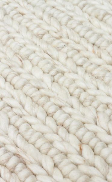 Eko Halı Jade 01 White Naturel Kazak Örgü Desenli El Dokuma Örgü Halı Yün İle Üretilen Örme El Halısı