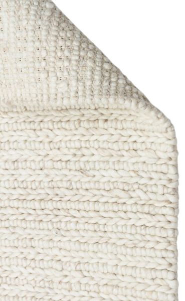 Eko Halı Jade 01 White Naturel Kazak Örgü Desenli El Dokuma Örgü Halı Yün İle Üretilen Örme El Halısı