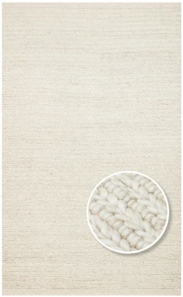 Eko Halı Jade 01 White Naturel Kazak Örgü Desenli El Dokuma Örgü Halı Yün İle Üretilen Örme El Halısı