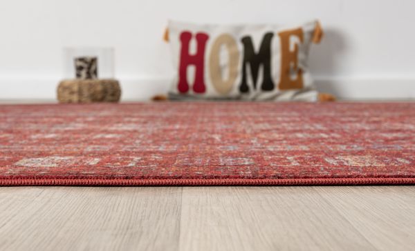 Seyran Asır 0257 Bordo Salon Halısı Yolluk Yumuşak Tuşeli Modern Dokuma Makine Halısı