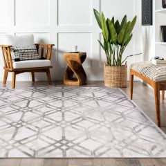 Crea Halı Royal Koleksiyonu 14683K Bambu Viskon Dokuma Modern Makine Halısı Gri My Crea Home
