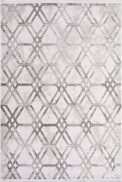 Crea Halı Royal Koleksiyonu 14683K Bambu Viskon Dokuma Modern Makine Halısı Gri My Crea Home