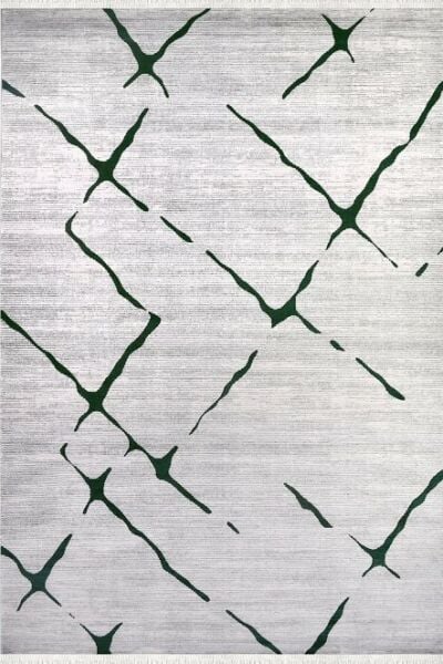Crea Halı Stone Koleksiyonu 17138K Modern Makine Halısı Gri Yeşil My Crea home