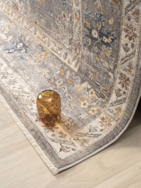 Seyran Asır 0254 Gri Salon Halısı Yolluk Yumuşak Tuşeli Modern Dokuma Makine Halısı