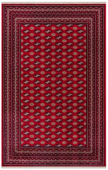 Padişah Dubai Koleksiyonu 62096 010 Dokuma Otantik Bordo Afgan Desen Salon Halısı