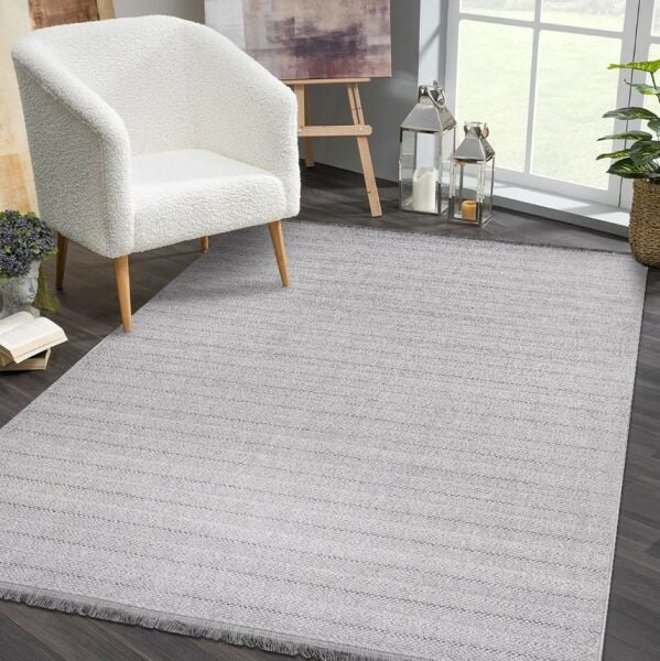 Crea Halı SEUL 8884GRK Gri Hav Toz Vermez Dokuma Soft Salon Mutfak Koridor Halısı My Crea Home