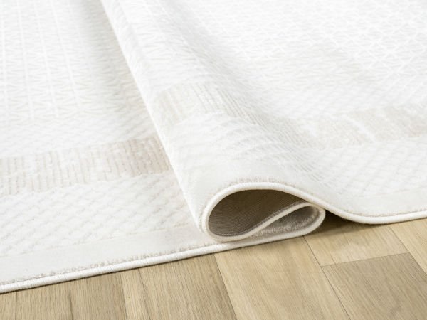 Seyran Vista 5111 Bej Salon Halısı Yolluk Yumuşak Tuşeli Modern Dokuma Makine Halısı