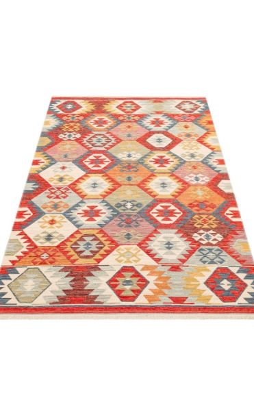 Eko Halı Nomad NMD 01 Çift Taraflı Yıkanabilir Multi Kilim Hav Toz Vermez Yolluk Mutfak Halısı