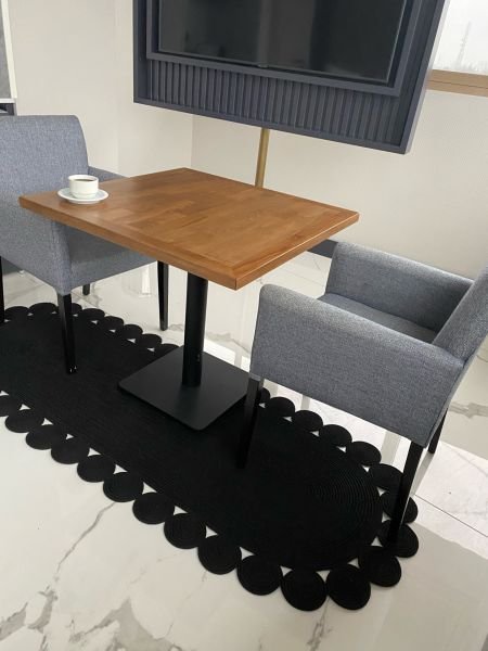 Milda 76 Jüt Hasırlı El Örgüsü Kilim Siyah Çift Taraflı Jüt Halı